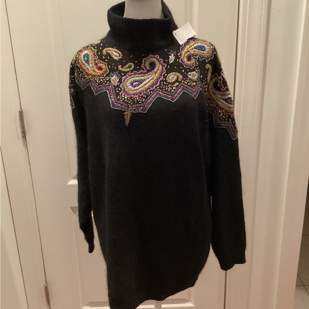 Embroidered Sweater (Size: 1X) - Picture 1 of 6